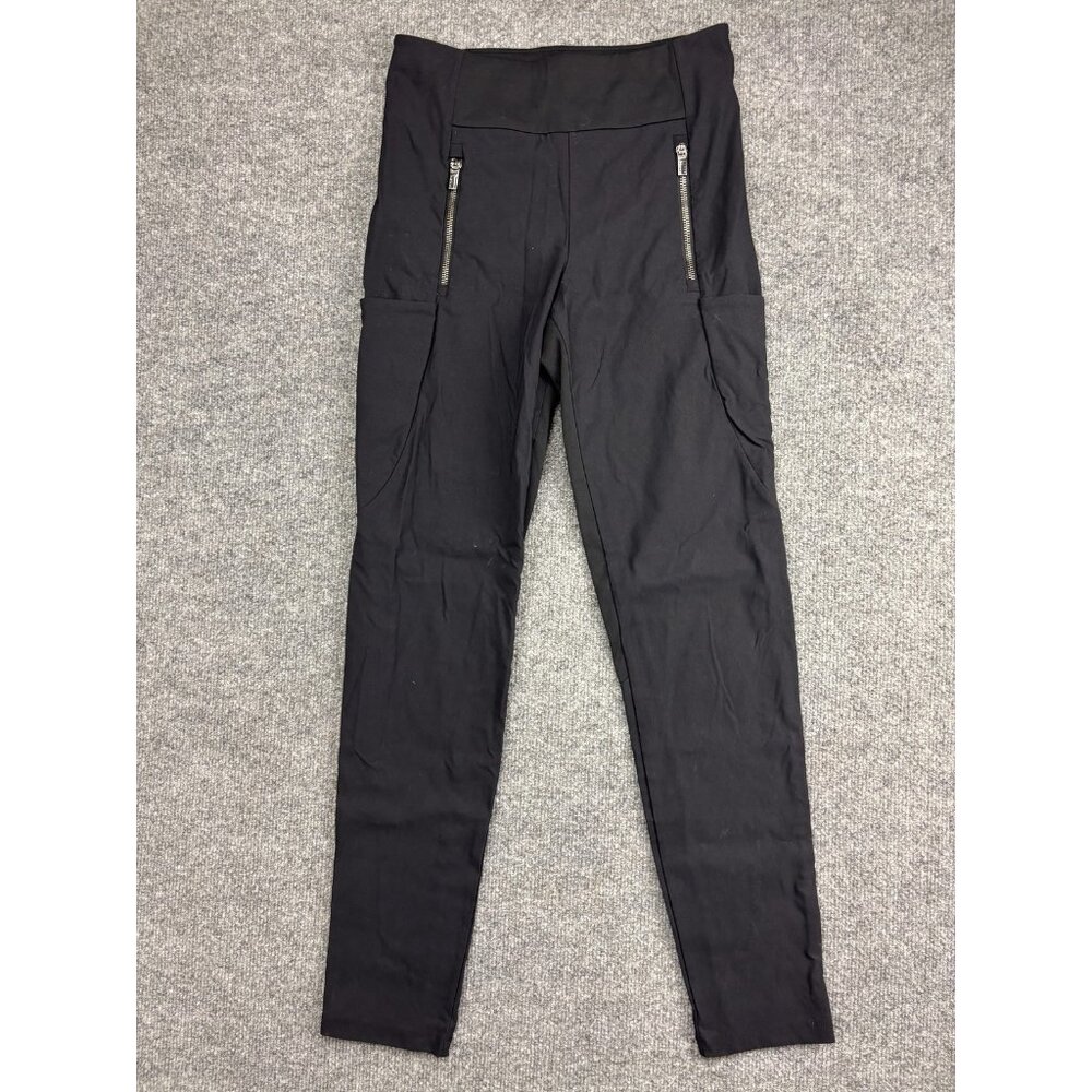 Athleta Pants Womens 2‎ Black High Rise Cargo Ankle Leggings Zip Pockets Stretch